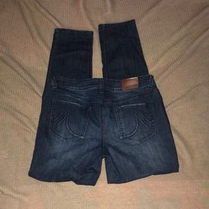Maurice’s jeans, straight fit, medium/dark wash, regular length, size 9/10